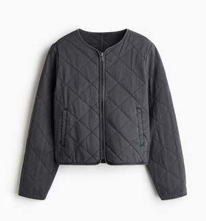 Quilted cotton jacket - Dark grey - Ladies